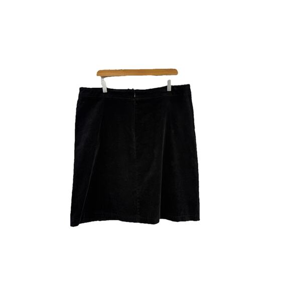 Route 66 Black Velvet Mini Skirt Lace Up Western Y2K Vintage Stretch Size 16 - Picture 2 of 5